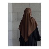 Qalortex Scarf Pamuklu Organik Modal Eşarp-Kahve