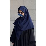 Qalortex Scarf Pamuklu Organik Modal Eşarp-Lacivert