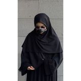 Qalortex Scarf Pamuklu Organik Modal Eşarp-Siyah