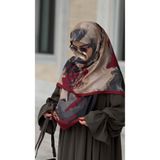 Qalortex Scarf Pamuklu Soft Erva Desen Eşarp-Bordo