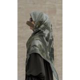 Qalortex Scarf Pamuklu Soft Erva Desen Eşarp-Çağla