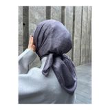 Qalortex Scarf Pamuklu Soft İnci Desen Eşarp-Vizon