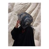 Qalortex Scarf Pamuklu Soft Lara Desen Eşarp-Gri
