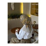 Qalortex Scarf Pamuklu Soft Lara Desen Eşarp-Limon