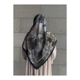Qalortex Scarf Pamuklu Soft Luna Desen Eşarp-Küf Yeşil