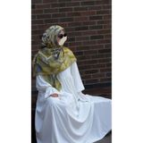 Qalortex Scarf Pamuklu Soft Mihrâ Desen Eşarp-Olive