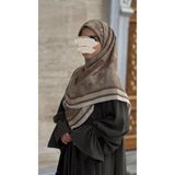 Qalortex Scarf Pamuklu Soft Minâ Desen Eşarp-Küf Yeşil