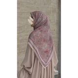 Qalortex Scarf Pamuklu Soft Minâ Desen Eşarp-Pudra