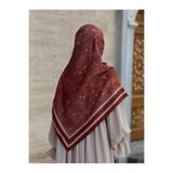 Qalortex Scarf Pamuklu Soft Minâ Desen Eşarp-Taba