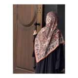 Qalortex Scarf Pamuklu Soft Osmanlı Desen Eşarp-Taba