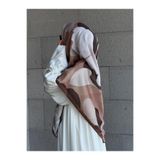 Qalortex Scarf Pamuklu Vera Desen Eşarp-Kahve
