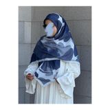 Qalortex Scarf Pamuklu Vera Desen Eşarp-Turkuaz