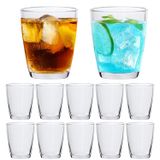 QAPPDA 198 ml Meyve Suyu Bardakları, İstiflenebilir İçecek Bardağı Seti, 12'li Saydam Su Bardakları Dayanıklı Ev Yapımı İçecek Bardağı Soda, Karışık İçecekler, Süt, Günlük Kullanım