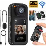 Qasul 2.7K Ultra HD Mini Aksiyon Kamera Manyetik Tasarım Döner Lens Wi-Fi Uygulama Destekli