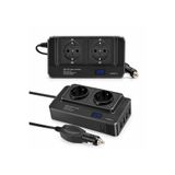qasul 200W Araç Güç İnvertörü – 12V’den 220V’a Dönüştürücü, Çift Priz, 4 USB, Dijital Ekran ve Hızlı Şarj