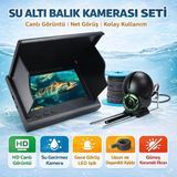 Qasul 4.3 Inç IPS Ekranlı Balık Bulucu Kamera 25M Kablolu IP68 Su Geçirmez Gece Görüşlü Olta Üzeri Takılabilir - BALIK BULUCU