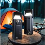 Qasul 40.000 mAh LED Işıklı Hızlı Şarj Taşınabilir Powerbank Usb+Type-C+Lightninig+Micro - Siyah