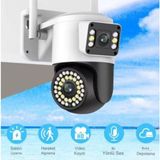 Qasul 4K 8 Mp Yoosee İp Kamera - Çift Lens Wi-fi Ptz Otomatik İzleme İki Yönlü Ses - Renk Gece Görüş İnsan Algılama - Beyaz