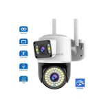 qasul 4K 8mp Ip Kamera Çift Lens Wifi Ptz Otomatik Izleme Ses Gece Görüş Insan Algılama kamerası