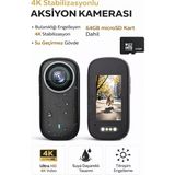 Qasul 4K Ultra Hd Mini Aksiyon Kamerası Manyetik Klipsli Su Geçirmez Geniş Aksesuar Seti - Siyah