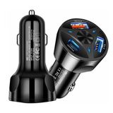 Qasul 55W Araç Içi Çakmaklık Hızlı Şarj Aleti Pd Quick Charger 2 USB 1 Type-C Çıkış - Siyah