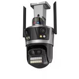 qasul 8K WiFi 16MP Dört Ekran Güvenlik Kamerası CCTV IP Kamera 8X Zoom Otomatik Takip Video Gözetim