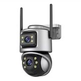Qasul 8Mp Wifi Ptz Kameralar Dış Mekan 4K Çift Lens Çift Ekran Otomatik Takip Ip Kamera Cctv İki Yönlü Ses Video Gözetim