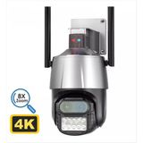 Qasul 8x Dijital Zoomlu 4K Ful Hd Su Geçirmez Dış Mekan Güvenlik Kamerası CMR45 - Siyah