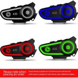 Qasul A30 Bluetooth 5.2 Stereo Bluetooth Interkom Kulaklık Motosiklet-Bisiklet Kask Montaj - Siyah