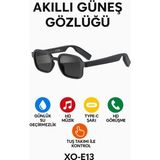 Qasul Akıllı Bluetooth Gözlük Ultra Hafif Suya Daynıklı Hd Müzik ve Görüşme Destekli - Siyah