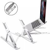 Qasul Alüminyum Portatif Laptop ve Tablet Standı 6 Kademeli Katlanabilir Ayarlı Dizüstü Laptop Standı - Gümüş