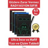 Qasul Dijital Çocuk Yazı Çizim Tableti LCD 8.5 Inc Ekranlı ve Bilgisayar Kalemli Eğitici Çocuk Çizim Tableti - Mavi