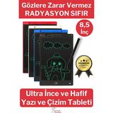 Qasul Dijital Çocuk Yazı Çizim Tableti LCD 8.5 Inc Ekranlı ve Bilgisayar Kalemli Eğitici Çocuk Çizim Tableti - Pembe