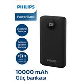 Qasul DLP7712 Powerbank 10000 Mah 3.7V Taşınabilir Şarj Cihazı, 22.5W Hızlı Şarj Usb-C ve 2x Usb-A Ekranlı - Siyah