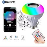 Qasul E27 Rgb LED Ampul Uzaktan Kumandalı Bluetooth ve Hoparlör Özelliği - Beyaz