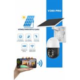 Qasul Güneş Enerjili 4g/wifi 360° Akıllı Güvenlik Kamerası – Kablosuz, Gece Görüşlü, Hareket Sensörlü, Çift Yönlü Sesli - Beyaz