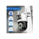 Qasul Güvenlik Kamerası 4K, 8Mp,Full Hd Ptz, Wi-Fi, Renkli, Gece Görüşü, Çift Ekranlı ,İnsan Algılama