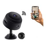 Qasul Iç Güvenlik Kamerası, Mini Wifi Hd 1080P Kamera Kızılötesi Gece Görüş Yakalı, Hareket Sensörü - Siyah