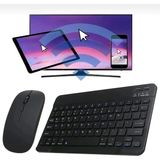 Qasul IPad Xiaomi Samsung Huawei Tablet Laptop Uyumlu Bluetooth Bağlantılı Klavye+Mouse Set - Siyah