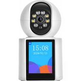 Qasul Kablosuz Bağlantı Telefonu Ev İçin 360° Bebek Monitörü Tam Renkli Gece Görüşü Otomatik Takip Wifi Kamera