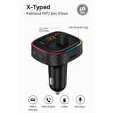 Qasul Kablosuz MP3 Çalar ve Hızlı Şarj Özellikli Bluetooth Araç Kiti – X-Typed 20W