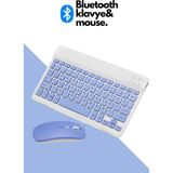 Qasul Klavye Mouse Seti Mini Q Kablosuz Klavye Mouse Set 2.4g Wirelless Multimedya Ultra Ince Sessiz