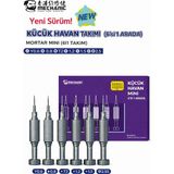 Qasul Mechanıc Mortar Mini 6’sı 1 Arada Profesyonel Hassas Tornavida Seti – Manyetik Uç, Sessiz Rulman, Magnezyum Alaşım, Elektronik Tamir Seti - Gri - 0