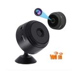 Qasul Mini Güvenlik Kamerası, 1080P Hd Wifi Kablosuz Ev Güvenlik Kamerası, Gece Görüşü - Siyah