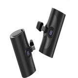 Qasul Mini Powerbank 5000 Mah, 20W Hızlı Şarj, Type-C Girişyüksek Kalite, Akım Korumalı LED Ekranlı - Siyah