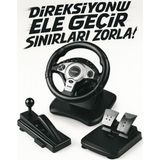Qasul R900 Yarış Direksiyonu + Vites & Pedal Seti – Gerçekçi Sürüş Deneyimi