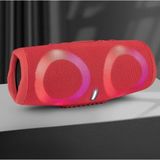 Qasul Rgb Isikli Super Bass Usb+Sd Destekli Bluetooth Hoparlor - Kırmızı