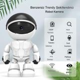 Qasul Robot Görünümlü Uyumlu Bebek Evcil Hayvan/Hırsız/Bakıcı Gözetleme Kamerası Gece Görüşü Ses,Hareket