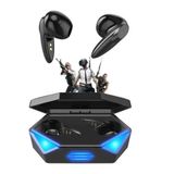 Qasul TG-G20 Siyah Kablosuz Bluetooth 5.2 Kulak İçi RGB Işıklı Çift Mikrofonlu 3 Modlu Oyuncu Kulaklığı