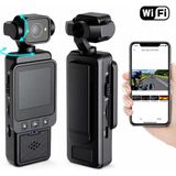 Qasul Wifi Akıllı Mini Vücut Kamerası 180° Döner Lens, Telefon Bağlantılı, Taşınabilir Video Kayıt - Beyaz